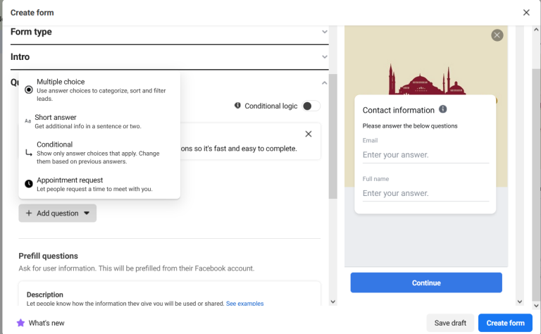 Instant forms Facebook Guide